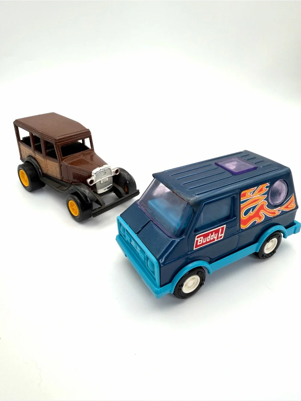Vintage Tootsietoy Ford Model A Woody & Buddy L Bubble Van Die Cast Toy Cars